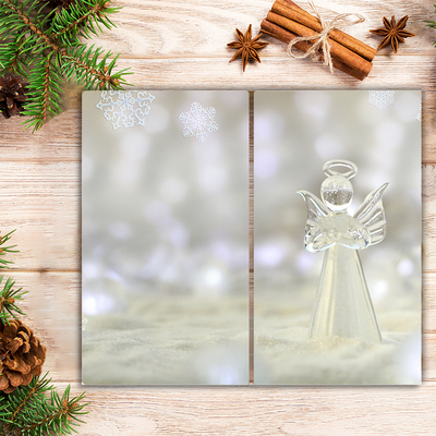 Stiklinė pjaustymo lentelė „Shine Glass Angel“ ornamentas