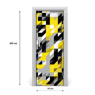 Durų lipdukas Geometrinis fonas