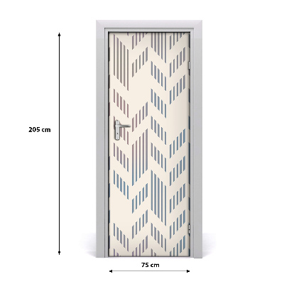 Lipni durų tapetai Geometrinis fonas