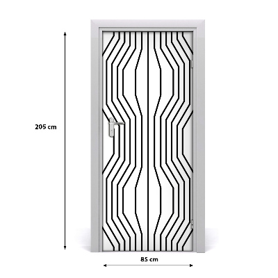 Lipdukas ant durų Geometrinės linijos