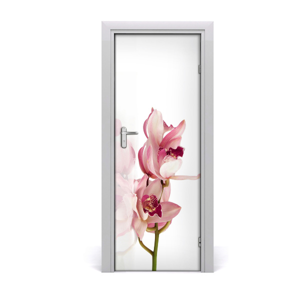 Lipdukas ant durų Rožinė orchidėja