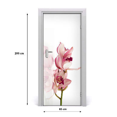 Lipdukas ant durų Rožinė orchidėja
