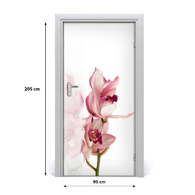 Lipdukas ant durų Rožinė orchidėja