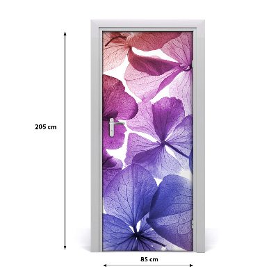 Lipni durų tapetai Violetinės gėlės