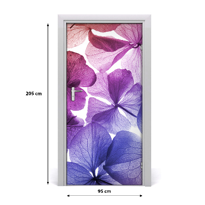 Lipni durų tapetai Violetinės gėlės
