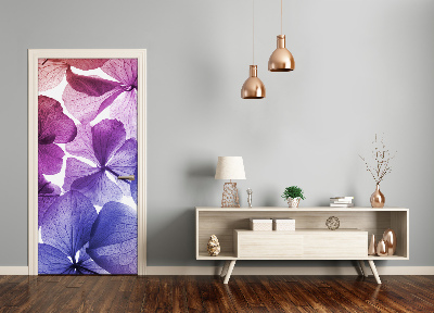 Lipni durų tapetai Violetinės gėlės