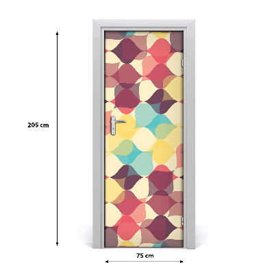 Lipni durų tapetai Geometrinis fonas