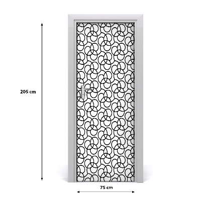 Lipni durų tapetai Geometrinis fonas