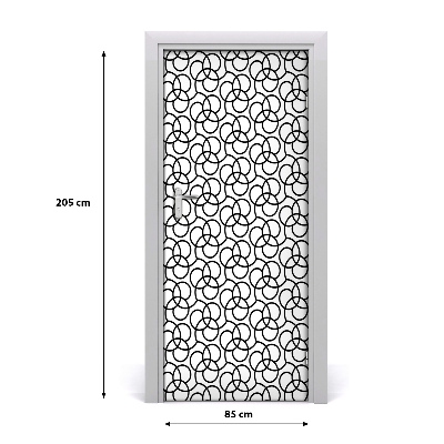 Lipni durų tapetai Geometrinis fonas