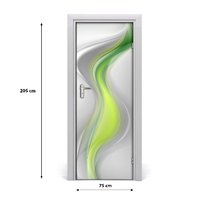 Lipni durų tapetai Abstrakčios bangos
