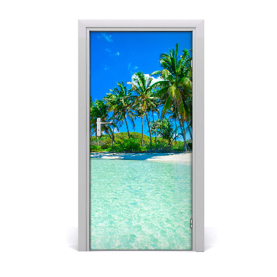 Foto tapetai ant durų Tropinis paplūdimys