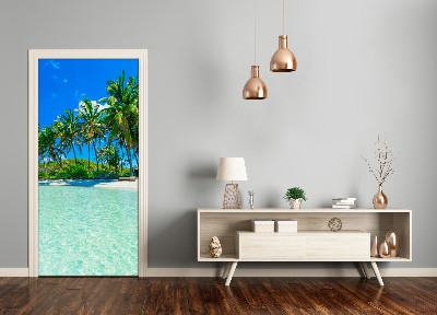Foto tapetai ant durų Tropinis paplūdimys