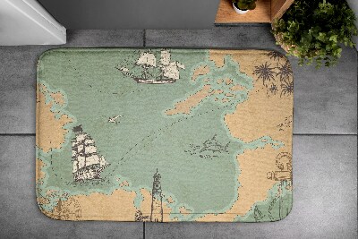 Vonios kilimėlis Senas žemėlapis
