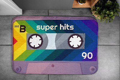 Vonios kilimėlis Retro Rainbow kasetė