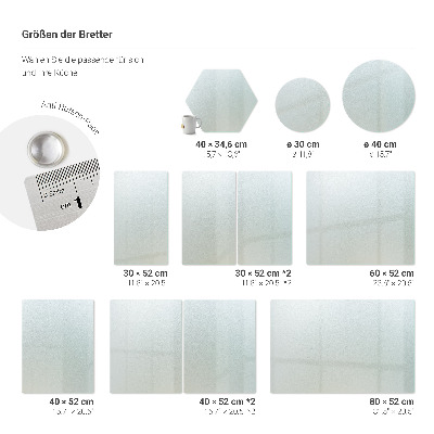 Stiklinė pjaustymo lentelė Šešiakampė pusiau permatoma