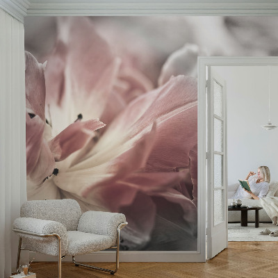 Fototapetas pagal užsakymą su pastelinių žiedų motyvu