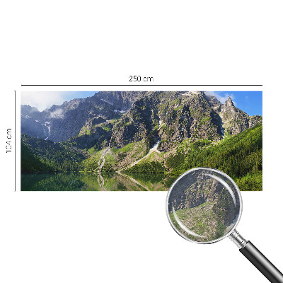 Sienų danga fototapetas su vaizdu į kalnus