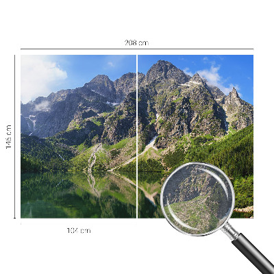 Sienų danga fototapetas su vaizdu į kalnus