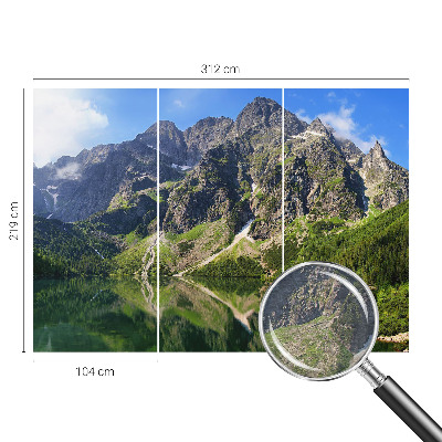 Sienų danga fototapetas su vaizdu į kalnus