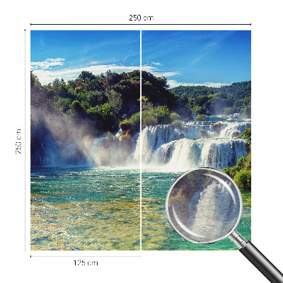 Sienų danga fototapetas Vandfaldslandskab