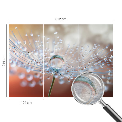 Dekoratyvinis fototapetas En dråbe on en mælkebøtt