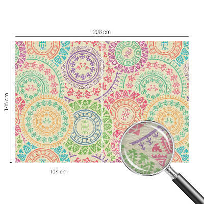 Dekoratyvinis fototapetas su spalvinga mandala