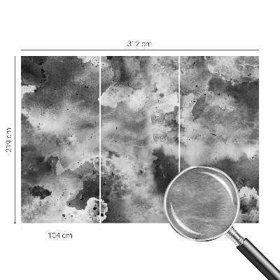 Plaunamas flizelininis fototapetas su pilkais debesimis