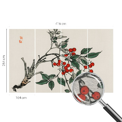 Fototapetas ant sienos En kvist bær