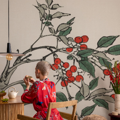 Fototapetas ant sienos En kvist bær