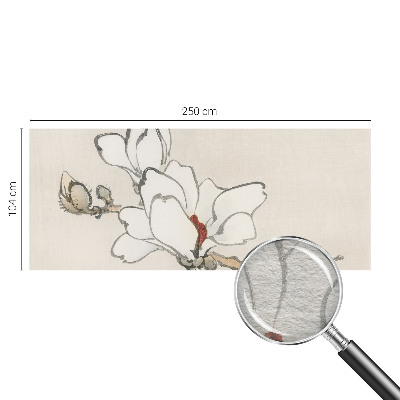 Aukštos kokybės fototapetas su subtiliu magnolijos motyvu