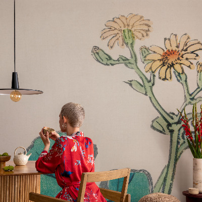 Dekoratyvinis fototapetas Blomst og blade