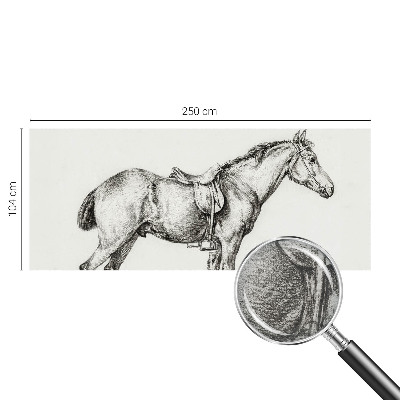Sienų danga fototapetas Skitse af en hest