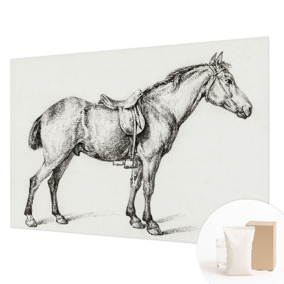 Sienų danga fototapetas Skitse af en hest