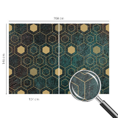 Flizelininis fototapetas su geometriniu raštu, tinkantis miegamojo zonoms
