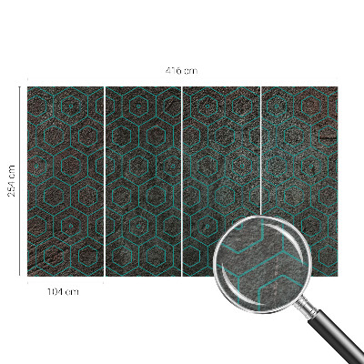 Plaunamas flizelininis fototapetas su geometriniu piešiniu