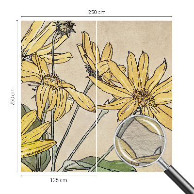 Sienų danga fototapetas Akvarelės žiedas