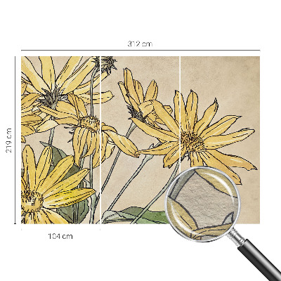 Sienų danga fototapetas Akvarelės žiedas