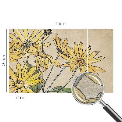 Sienų danga fototapetas Akvarelės žiedas