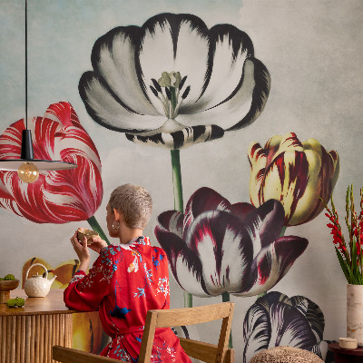 Fototapetas Farverige tulpmedis