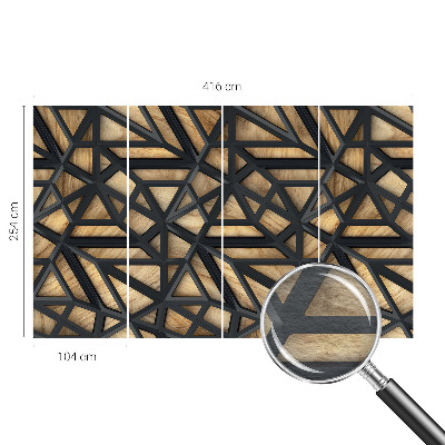 Dekoratyvinis fototapetas su geometrinių formų raštu