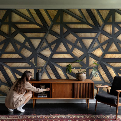 Dekoratyvinis fototapetas su geometrinių formų raštu
