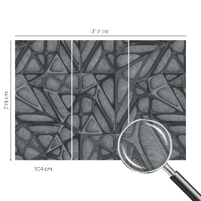 Modernus fototapetas su geometriniu raštu įvairių dydžių