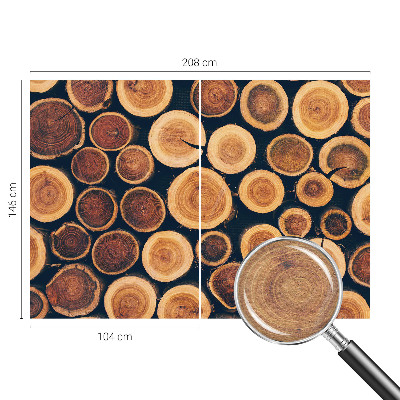 Stilingas fototapetas su mediniais žiedais