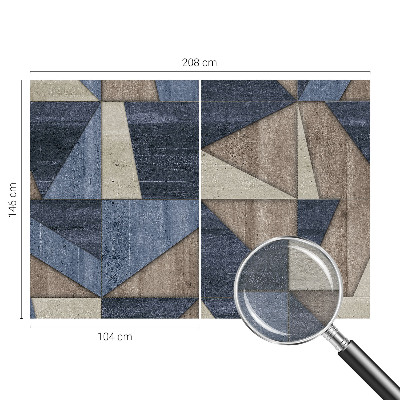 Sienų danga fototapetas su geometriniu raštu ir pasirinktu dydžiu