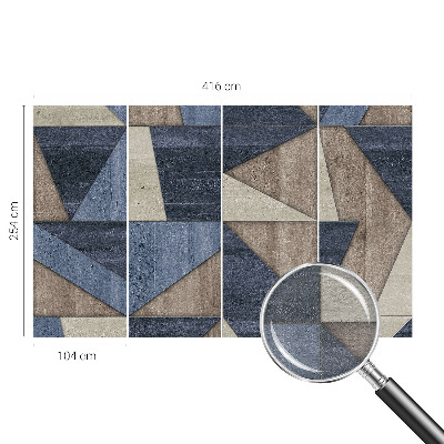 Sienų danga fototapetas su geometriniu raštu ir pasirinktu dydžiu