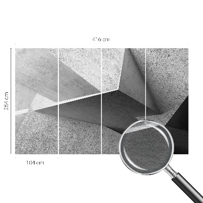 Fototapetas ant sienos su geometrinių konstruktorių motyvais