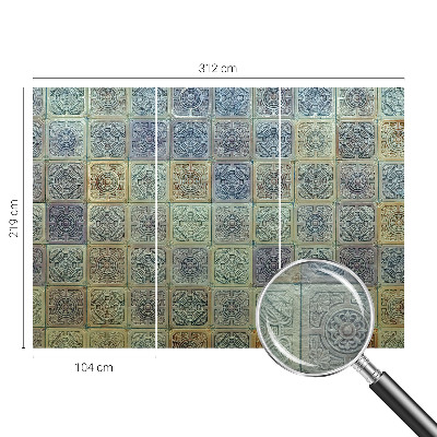 Dekoratyvinis fototapetas su geometriniu flizelių raštu