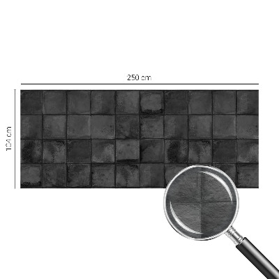 Stilingas fototapetas su pilkų plytelių motyvu