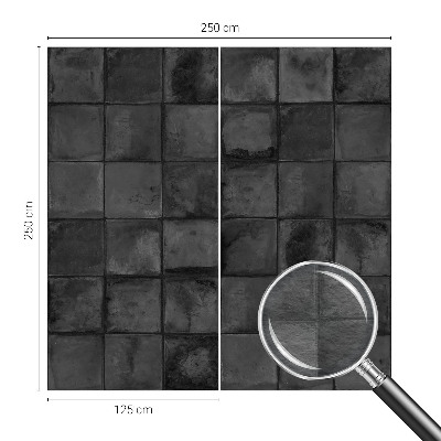 Stilingas fototapetas su pilkų plytelių motyvu