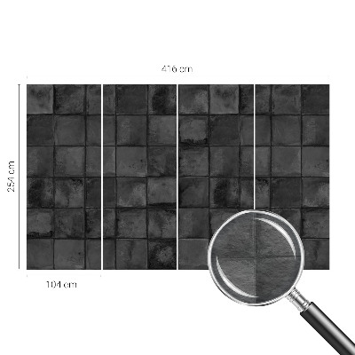 Stilingas fototapetas su pilkų plytelių motyvu